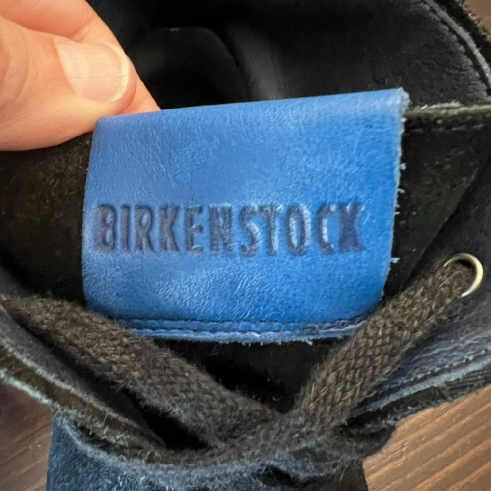 Birkenstock Bartlett Birko Felt & Patent Leather Black High Top Shoes Sneakers - Picture 5 of 9